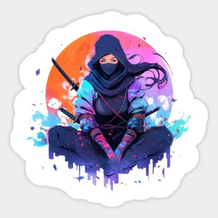 Female Ninja Sticker